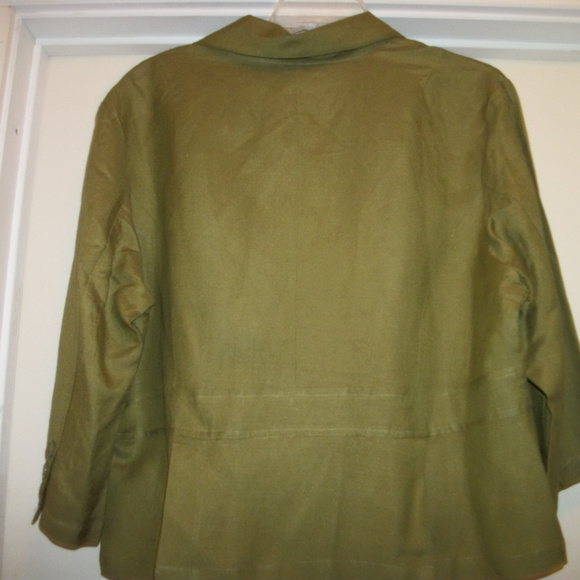 STEAMPUNK OLIVE DRAB RAYON JACKET X LG - Picture 2 of 2